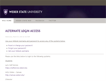 Tablet Screenshot of alert.weber.edu