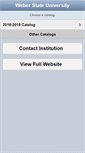 Mobile Screenshot of catalog.weber.edu