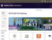Tablet Screenshot of catalog.weber.edu